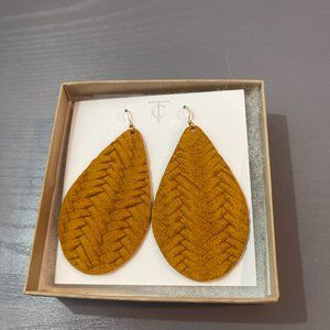Brand new leather earrings